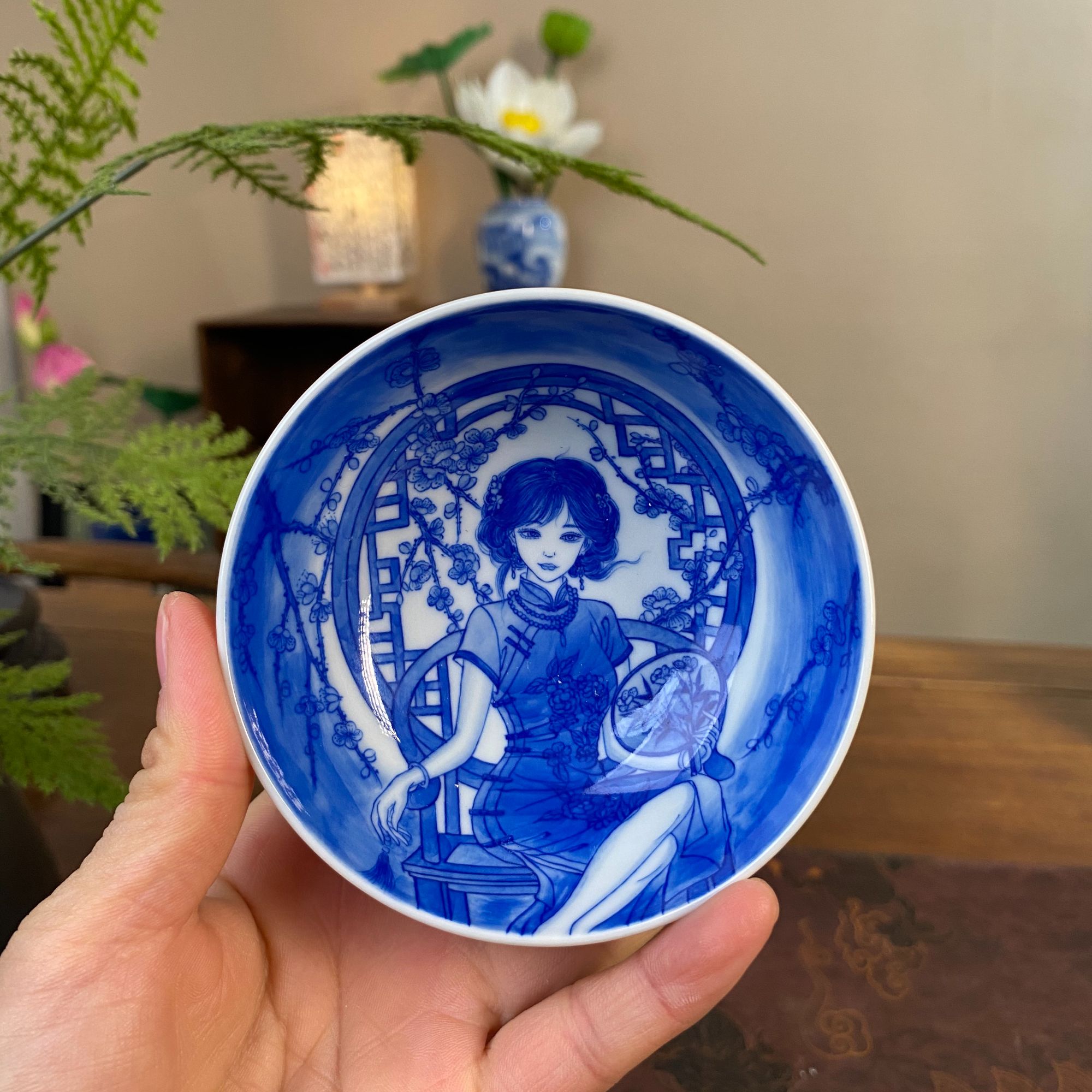 【陶月楼】花旦普洱杯 景德镇手工手绘茶器茶具