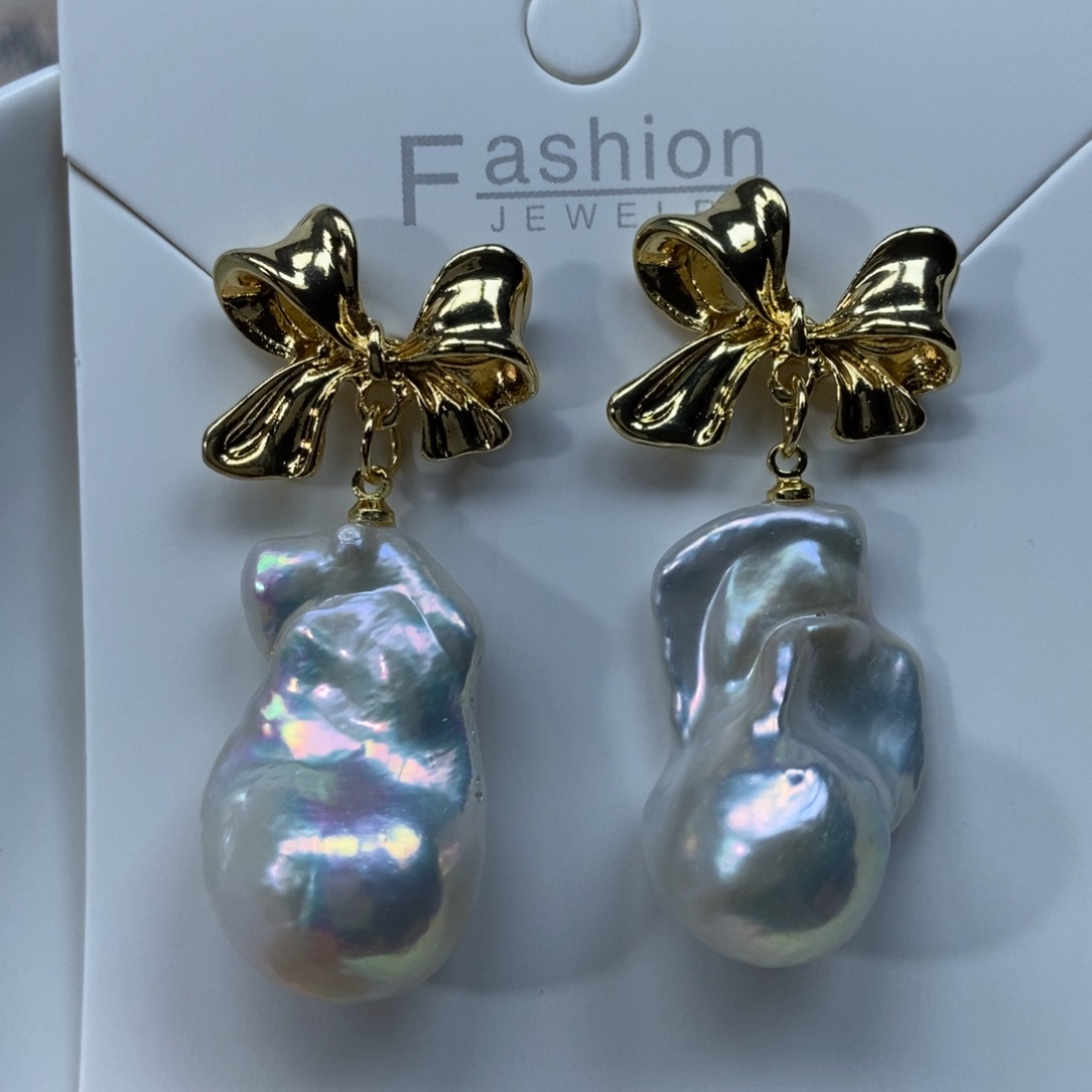 淡水珍珠耳环合金特价459