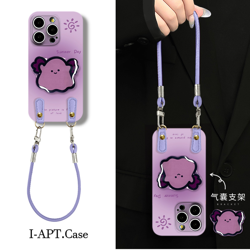 渐变紫小太阳菲林软壳适用iPhone苹果16手机壳华为oppo小米vivo新
