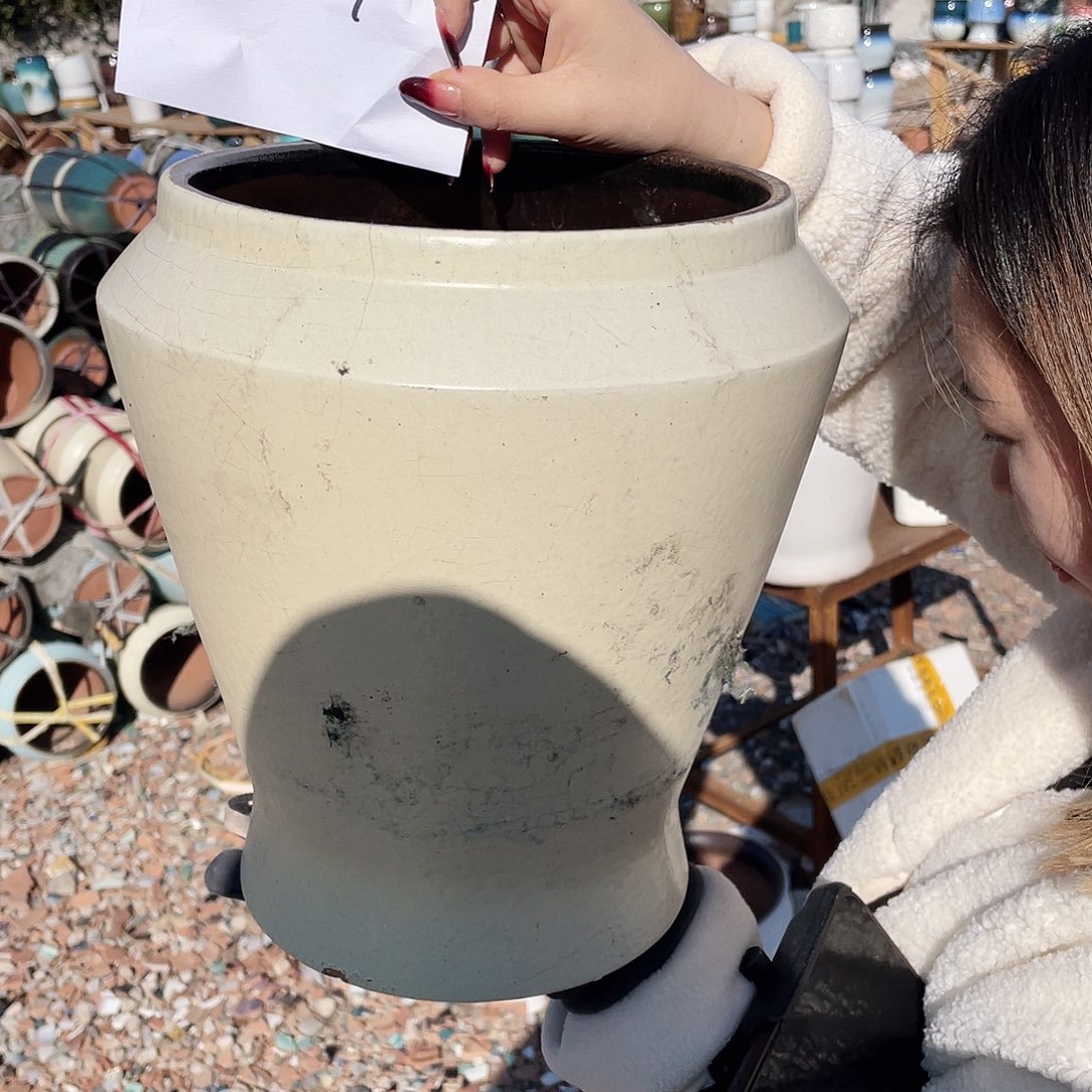 红陶王嫂花盆0129-24微瑕