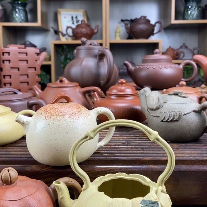 紫砂茶壶像***美原矿紫砂壶