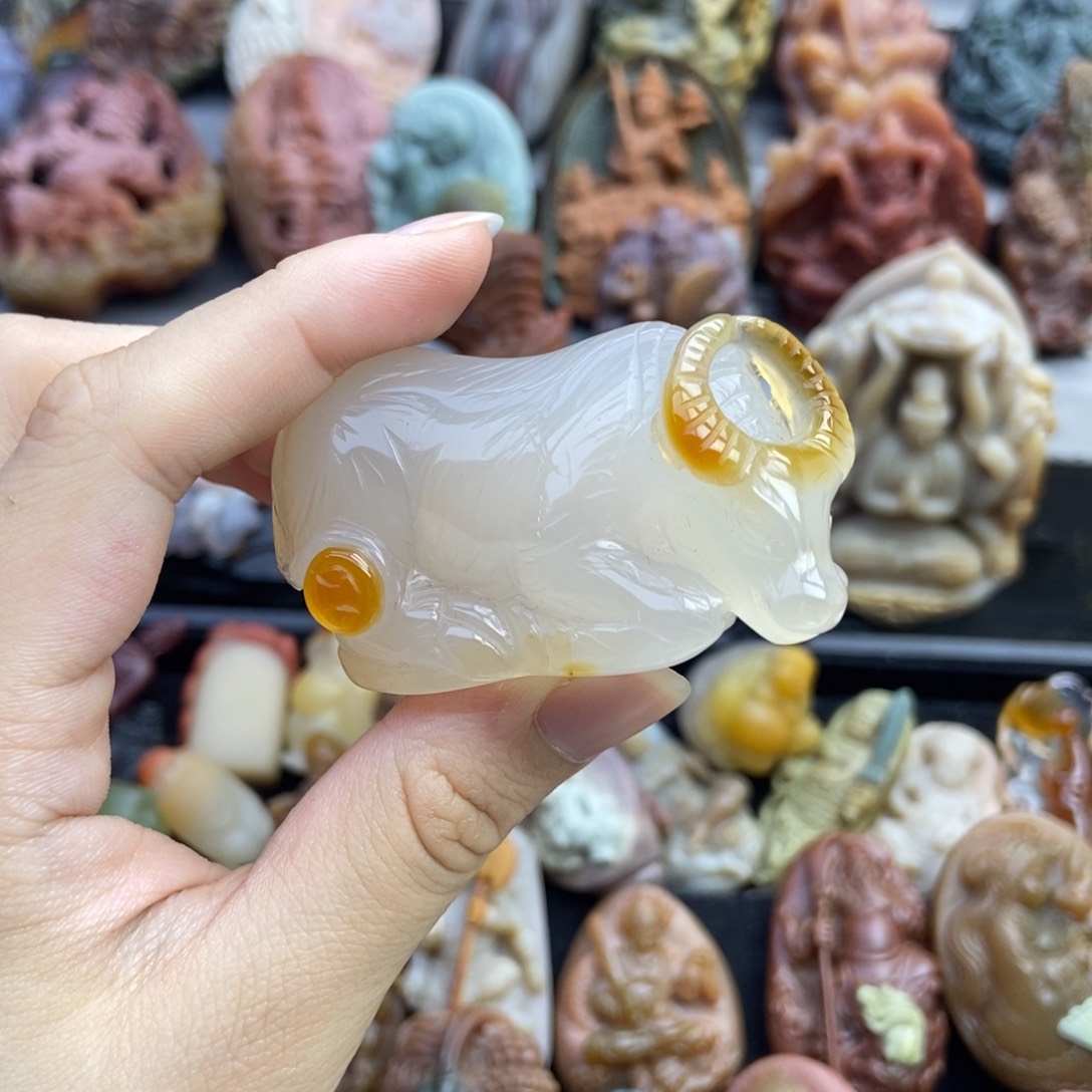 玛瑙/玉髓未镶嵌挂件