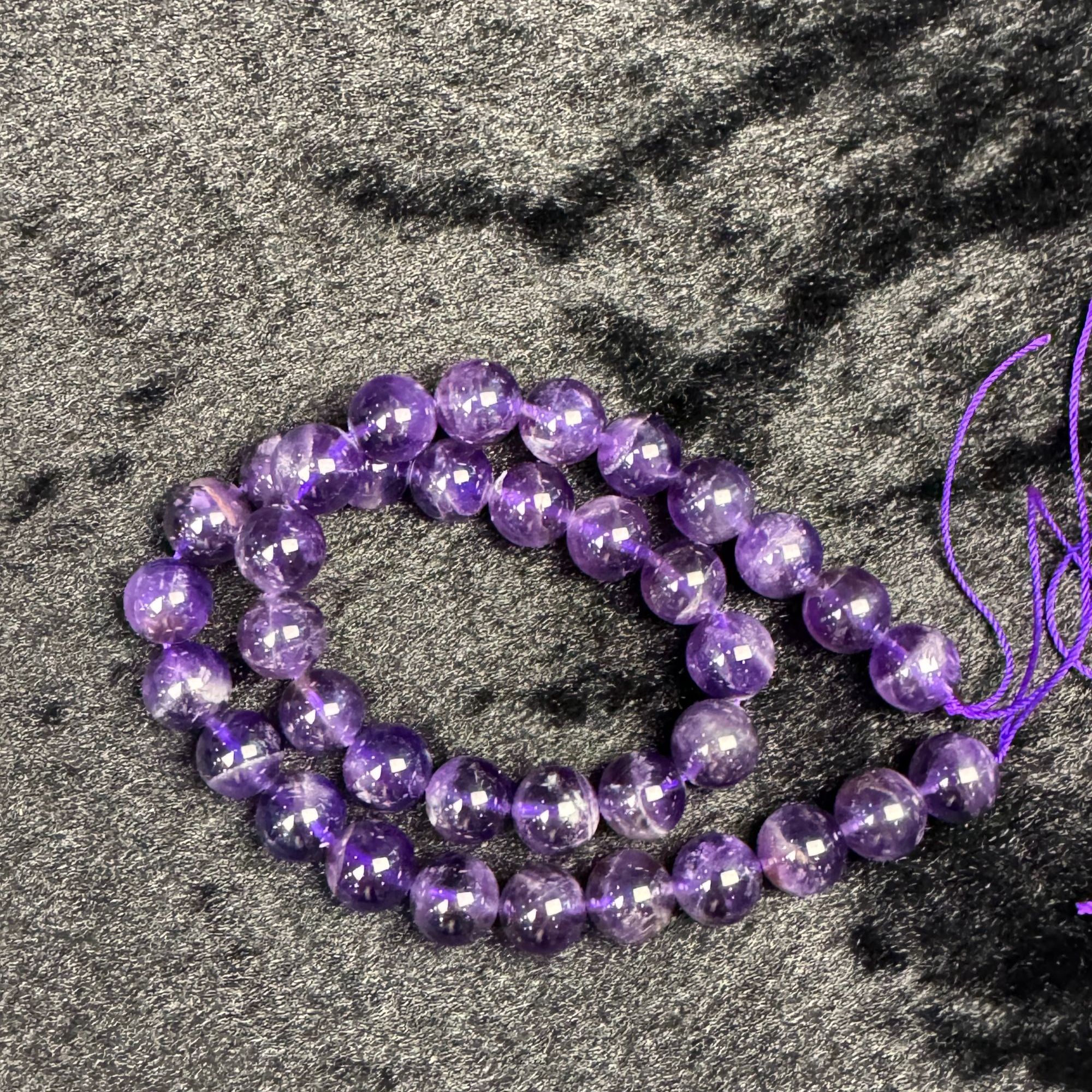 水晶手链 天然紫水晶 10mm D16S021