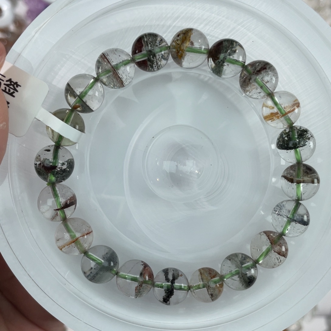 未镶嵌手串水晶020四季幽灵水晶9m+