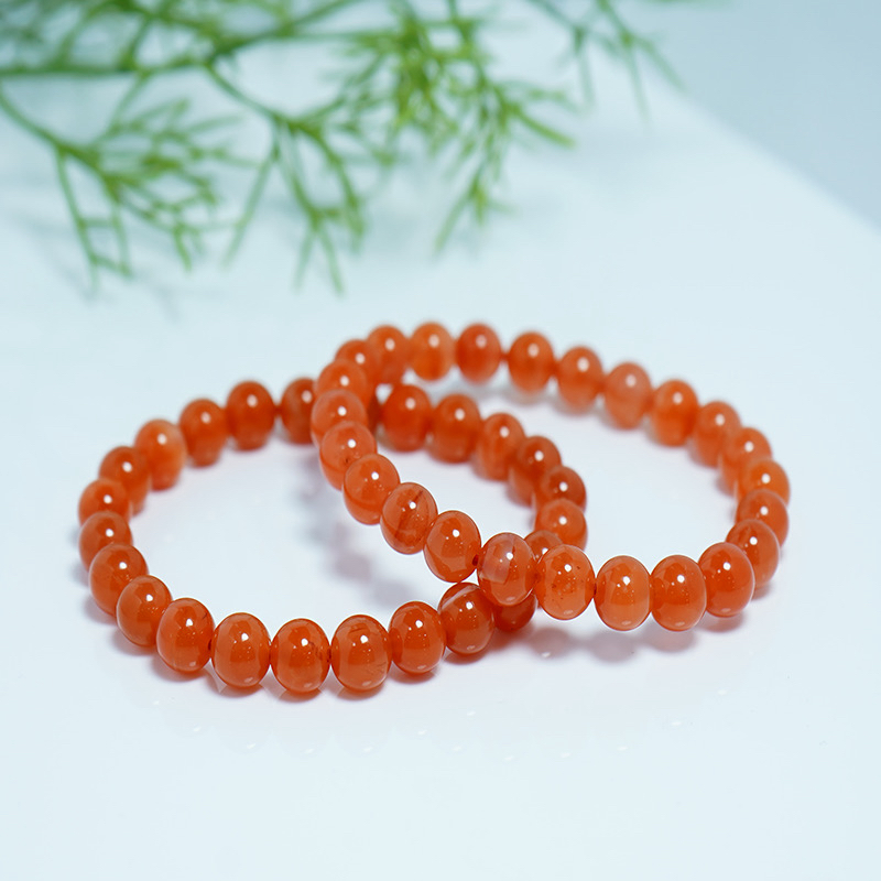 【书记甄选】天然南红单圈手链  多样性发一件7mm  GD1465