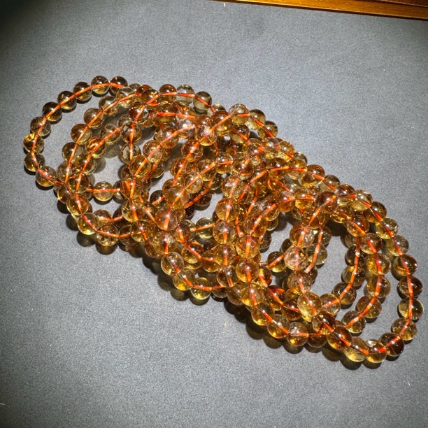 【黑胖珠宝】H0113黄塔晶单圈手串多样性发其一