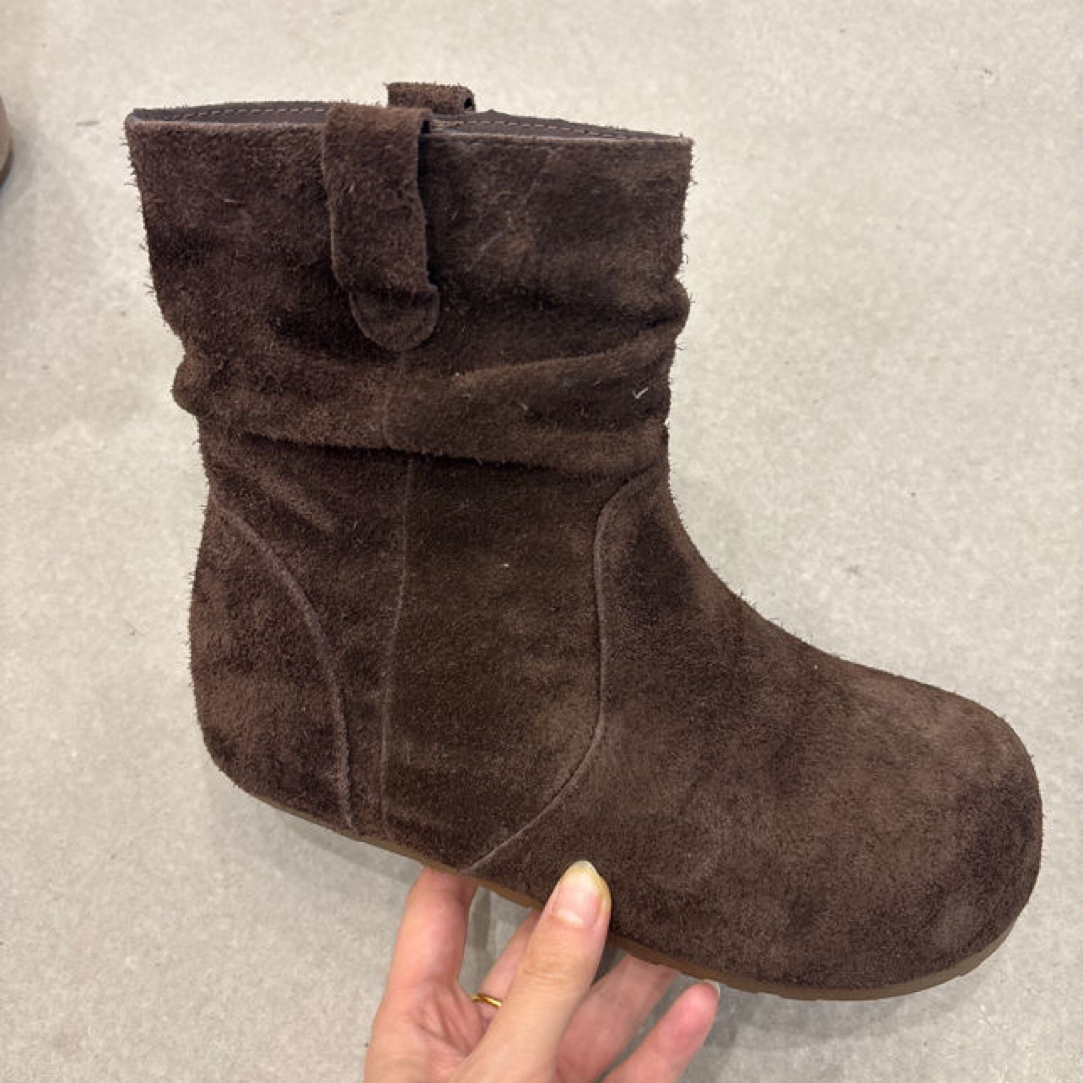 西部牛仔复古皮带扣粗跟不过膝长筒骑士靴显瘦百搭堆堆靴女X2311