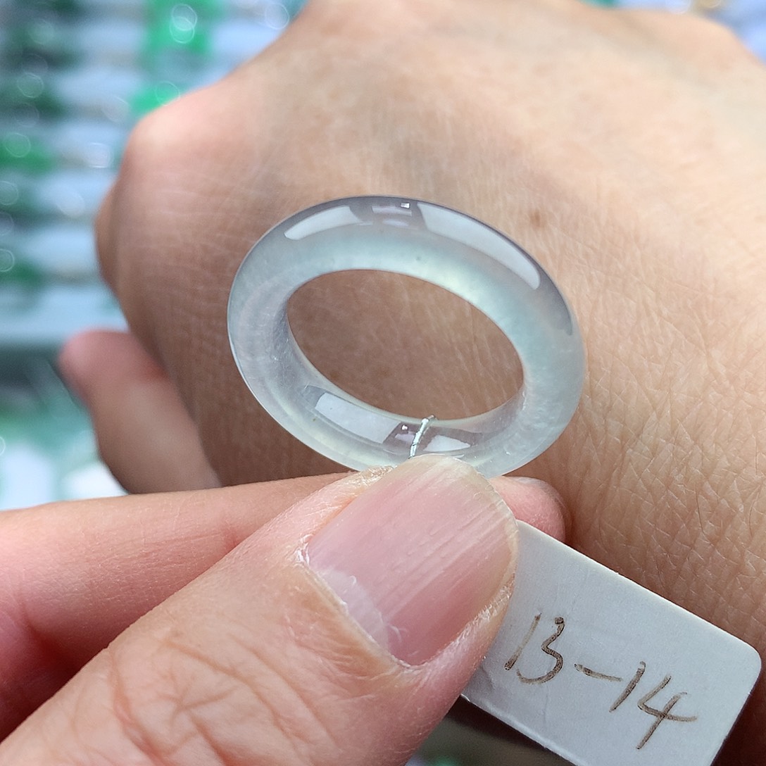 未镶嵌戒指翡翠13-14号