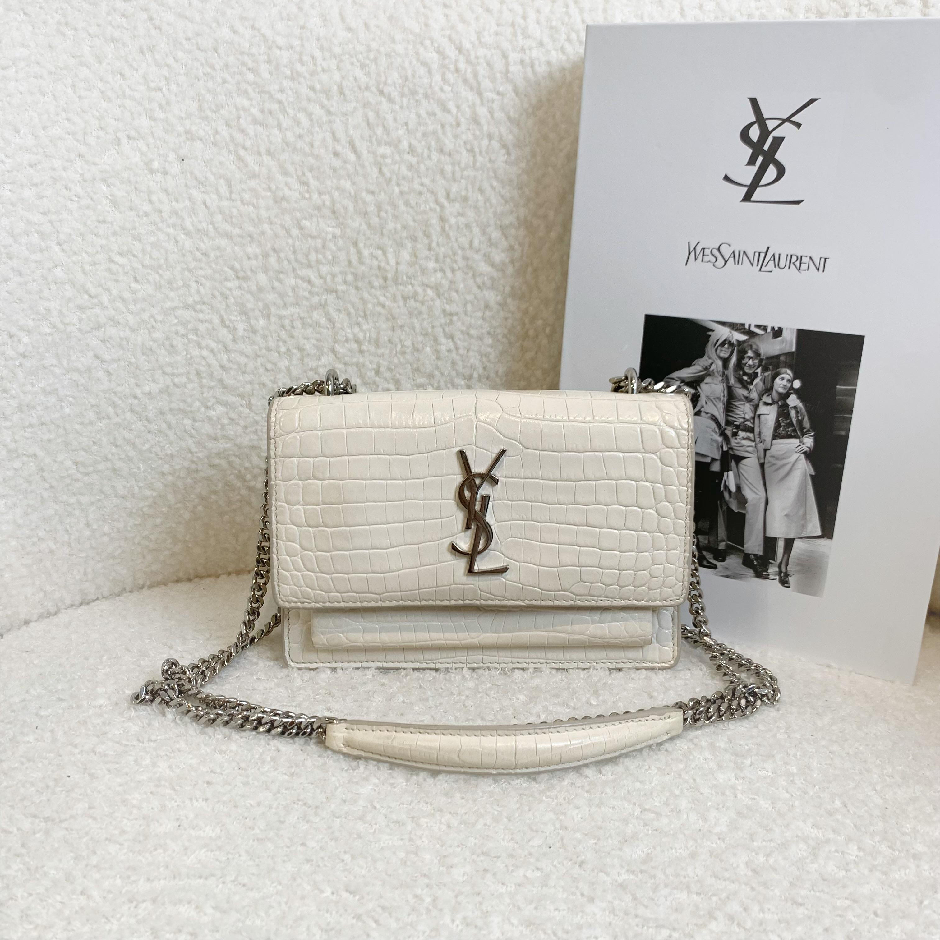 99新 YSL/圣罗兰 壹臻/白色沙纹日落小号/ 73606400