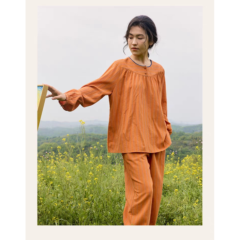 【海城朵朵】朵朵可可 252-031 睡衣女2025秋冬简约家居服套装