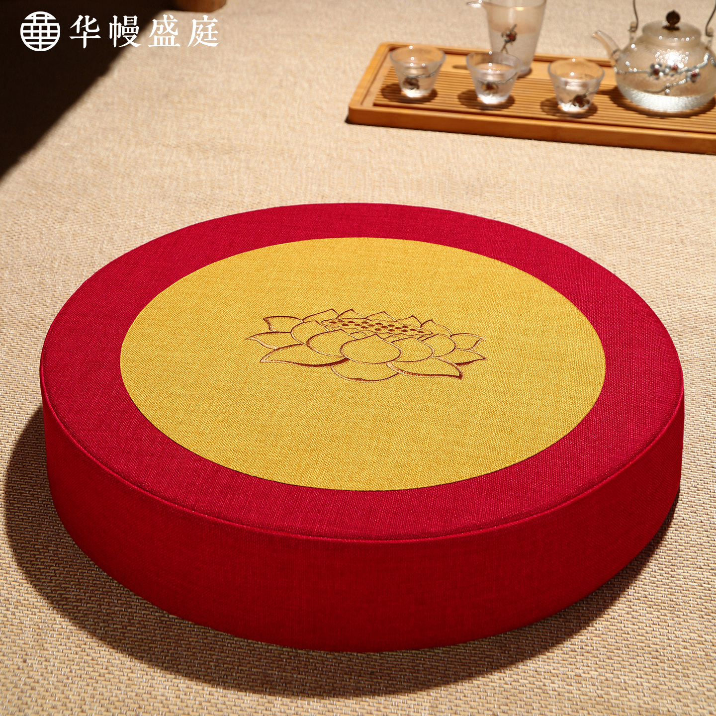 打坐禅修专用坐垫圆形地垫拜垫拜佛垫蒲团垫加厚加硬佛堂磕头跪垫