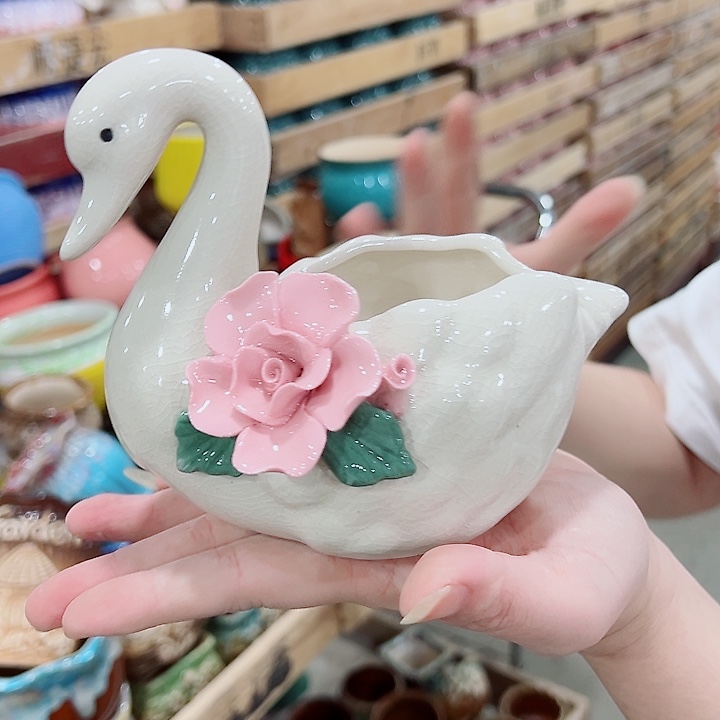 有孔，凑单福利满10元发货陶瓷多肉花盆！