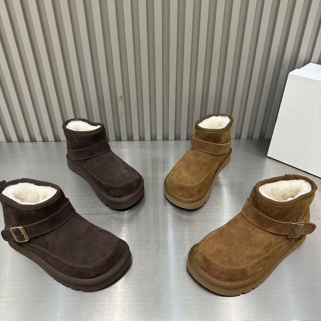 【欧洲站门店新撤】3713高品质厚底保暖舒适百搭加绒时尚雪地靴