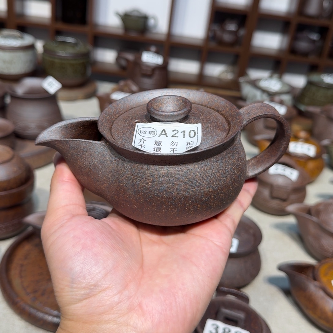 满***红瓷粗瓷茶具素色盖碗