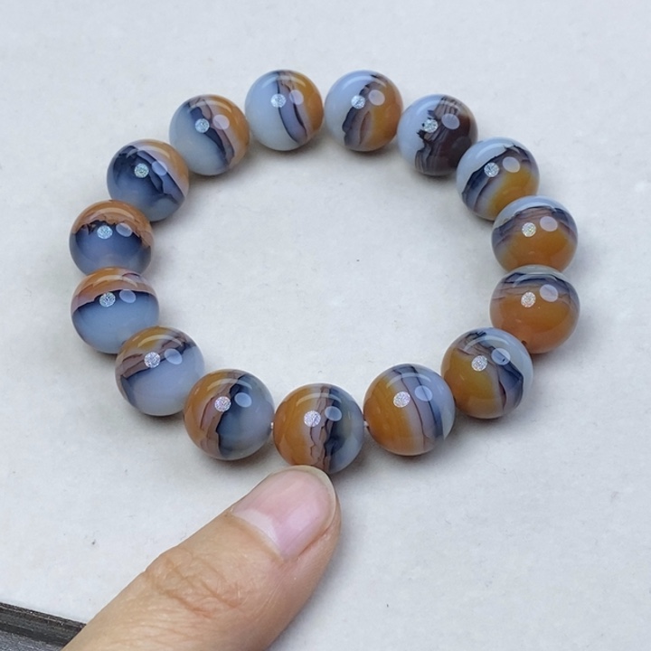 玛瑙/玉髓手链未镶嵌草**客