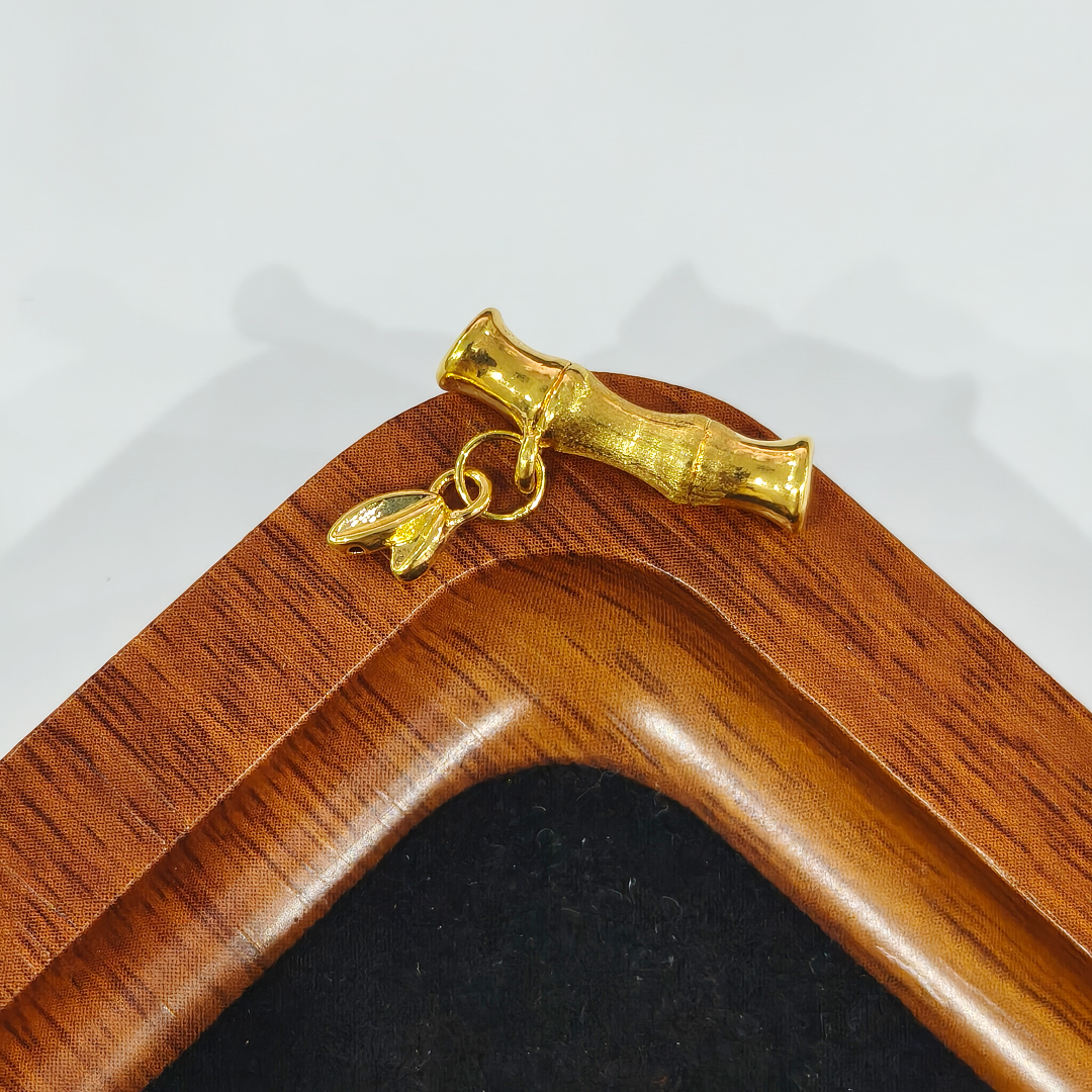 珍锦缘足金999 5D工艺 竹节叶吊坠 0.39