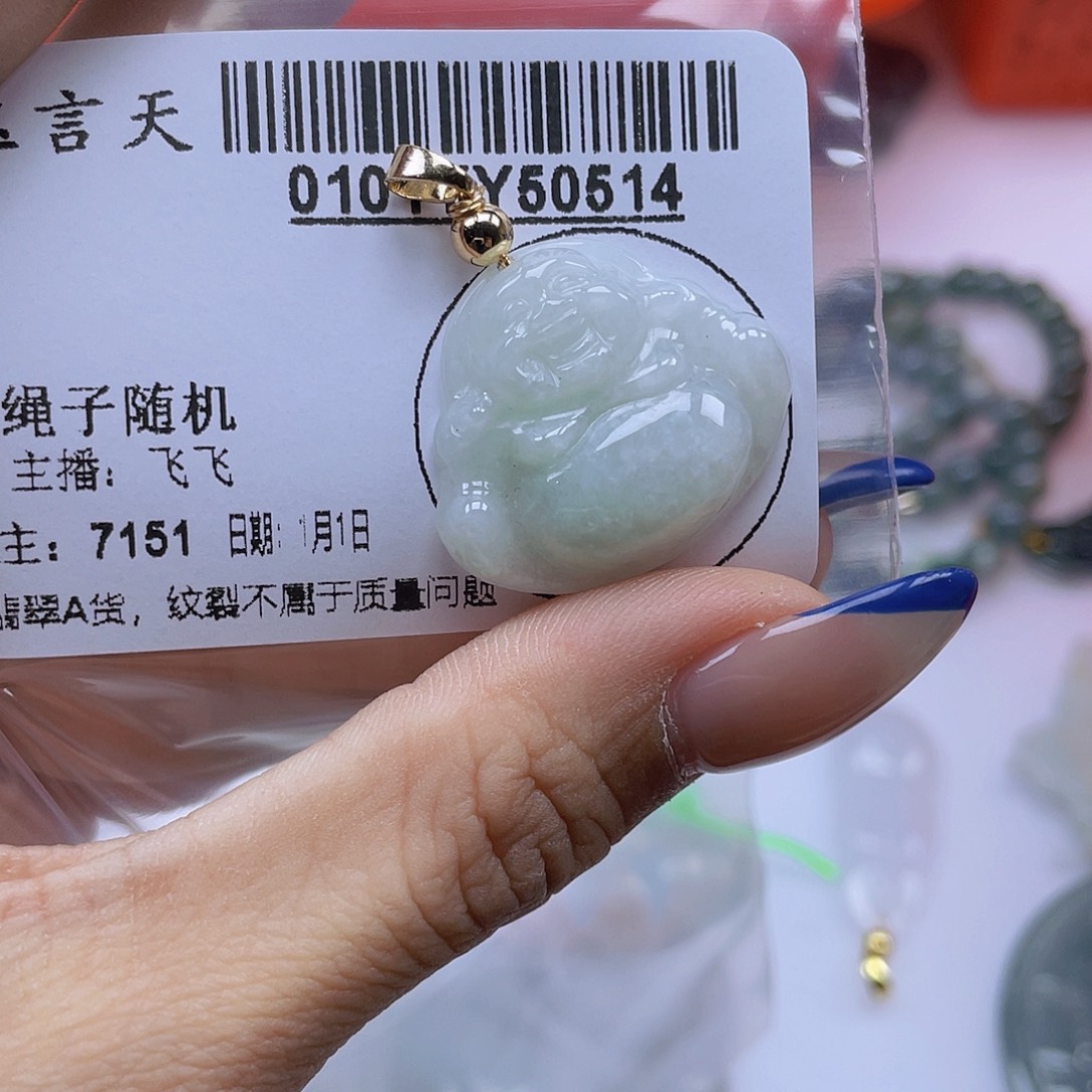 翡翠未镶嵌吊坠(不含链)