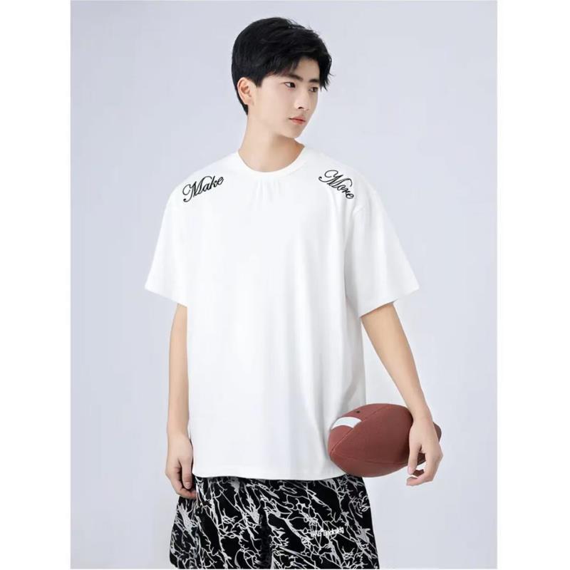 147白色青少年时尚潮流休闲短袖T恤