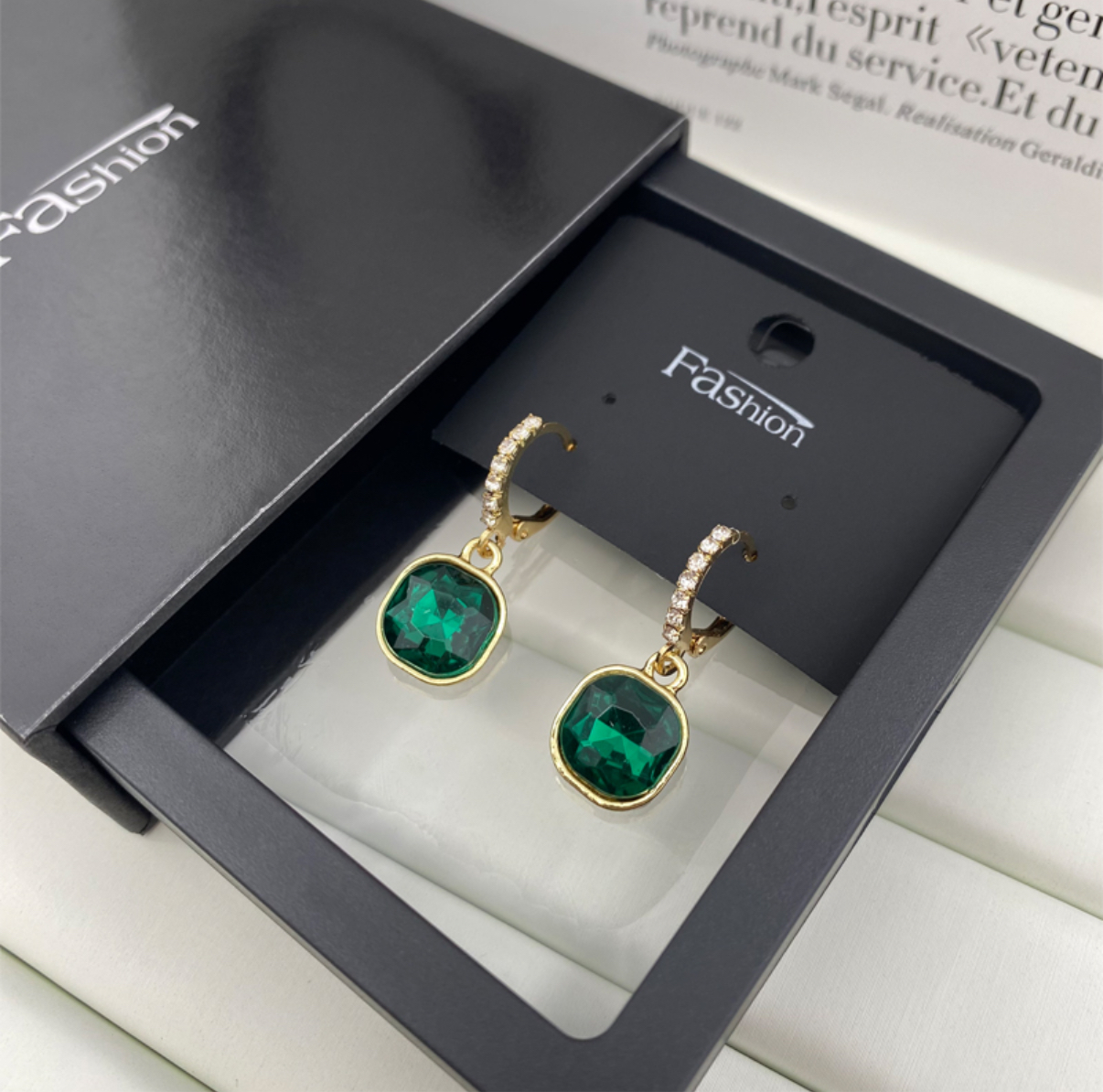 精美爆款气质绿野仙踪流行方块耳饰（38234）