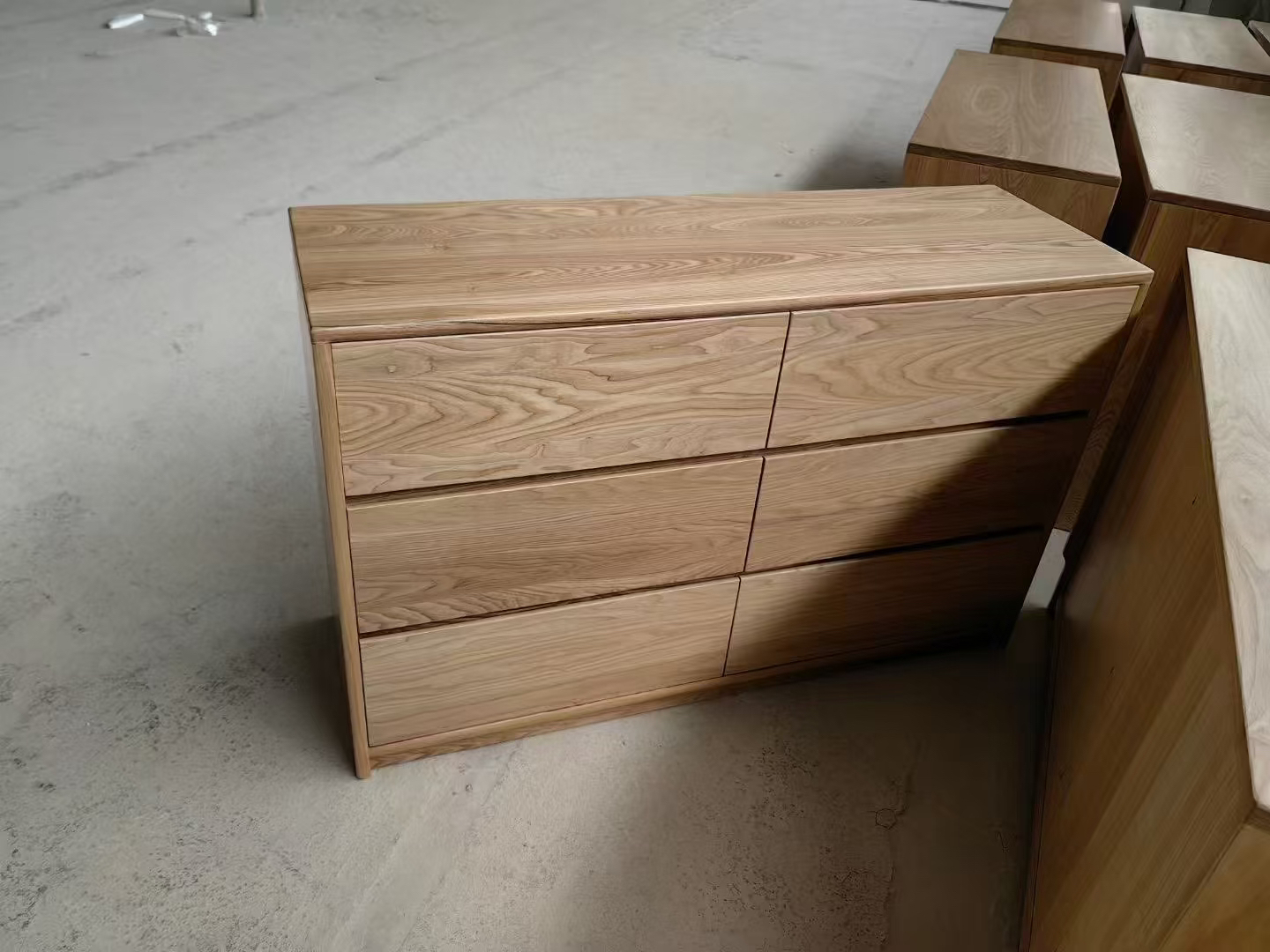 白蜡木简约实木六斗柜储物柜收纳柜四斗柜家用六斗柜1.2×60×75