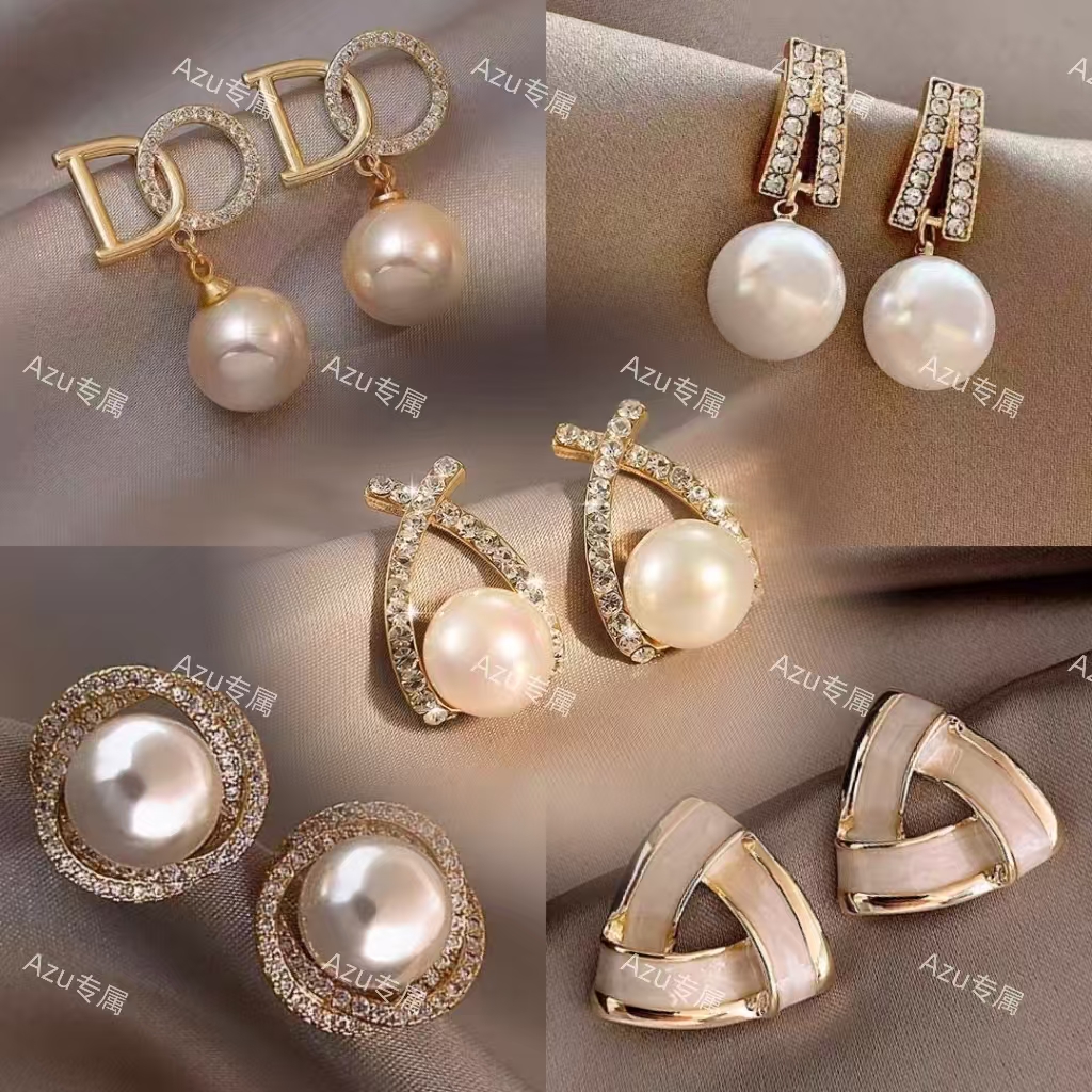 铜合金耳饰 【5件套】时尚法式高级感925银针轻奢耳环耳钉组合 QBY