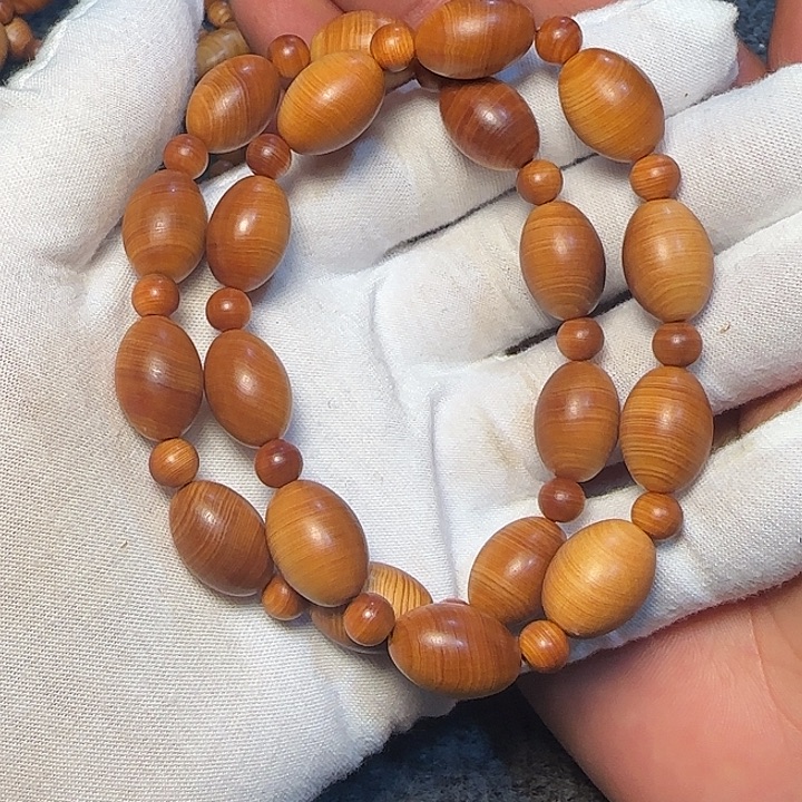 柏木（崖柏）全陈化老料把件串