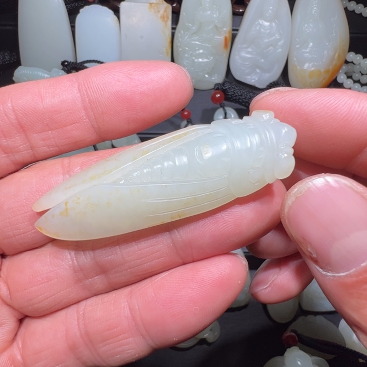 和田玉未镶嵌颈饰菠*