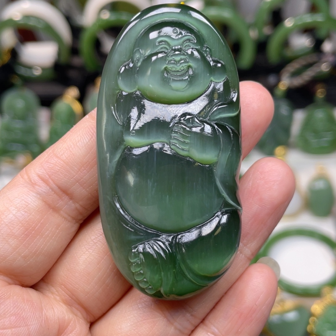 和田玉（碧玉）未镶嵌吊坠(不含链)