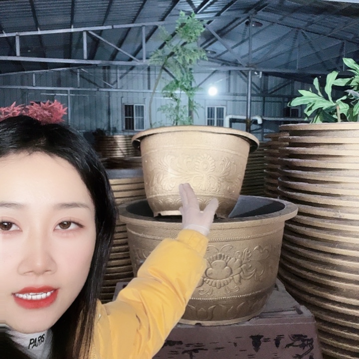 圆形50花盆3个有孔