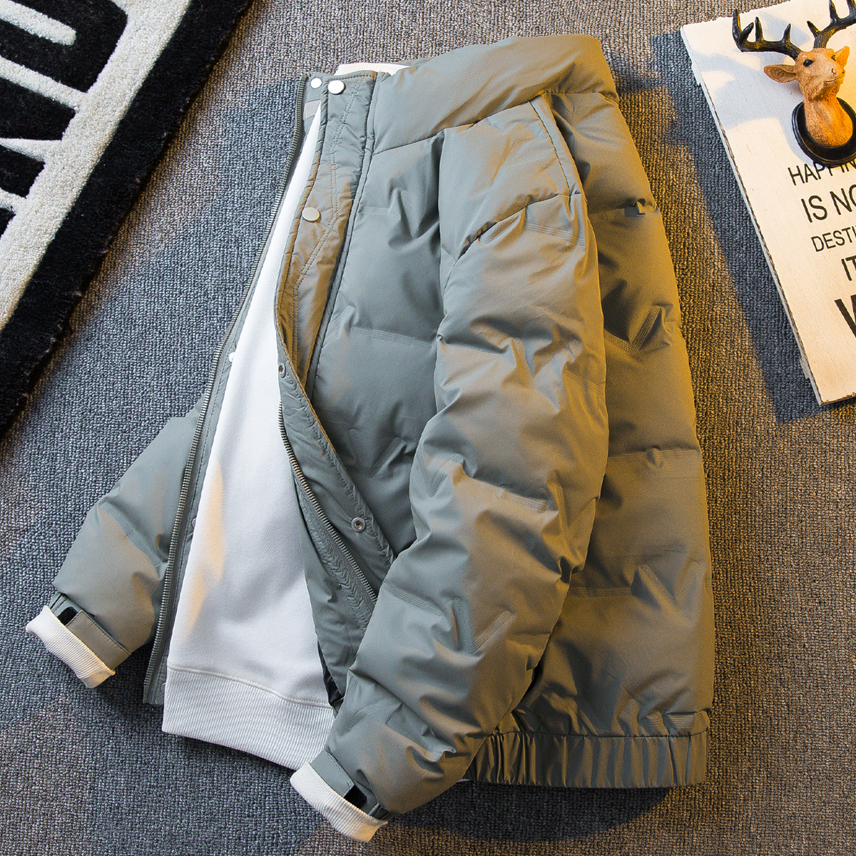 【万达撤柜】冬季时尚立领羽绒服男士青年时尚潮流加厚保暖品质外套