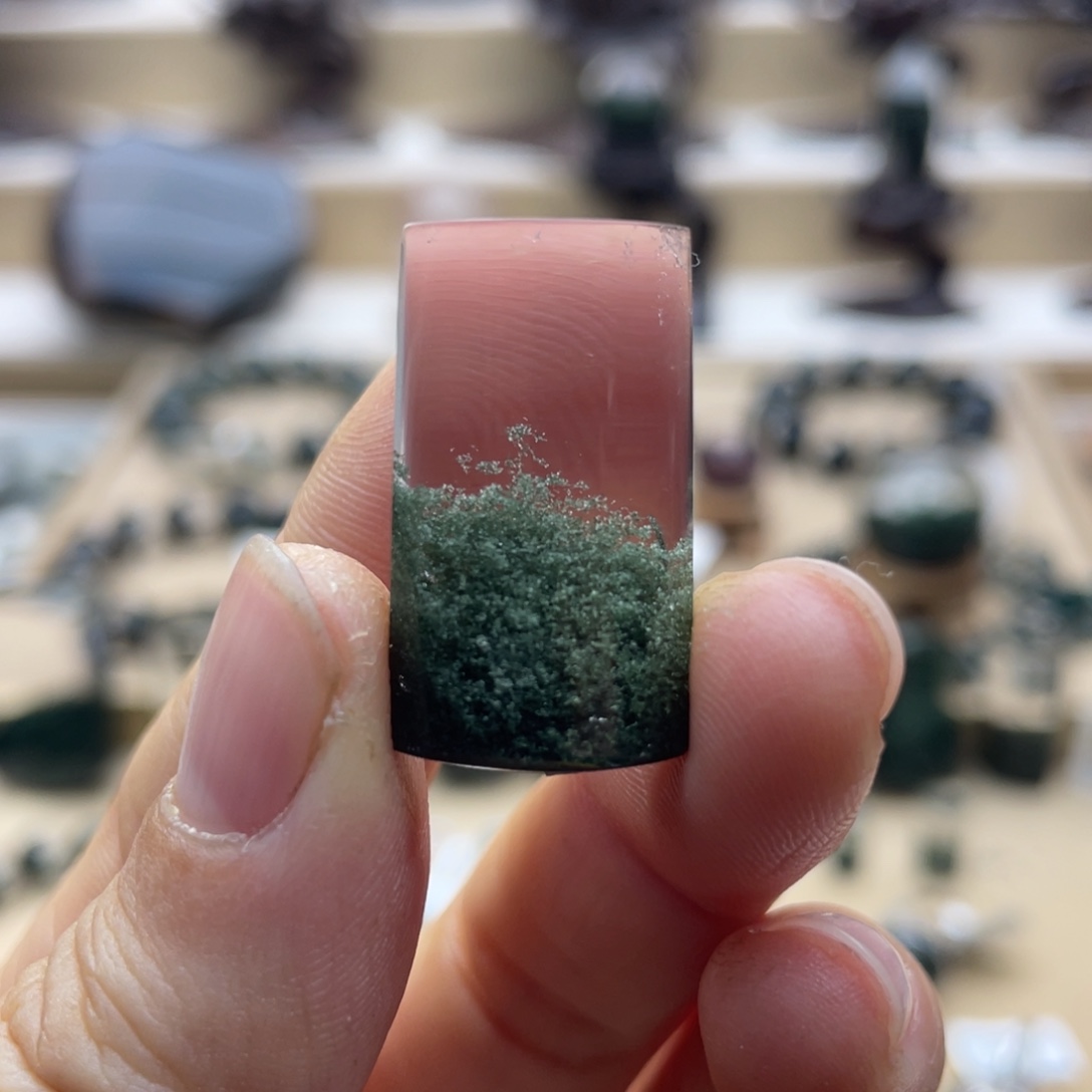 颈饰水晶未镶嵌绿幽灵聚宝盆无事牌