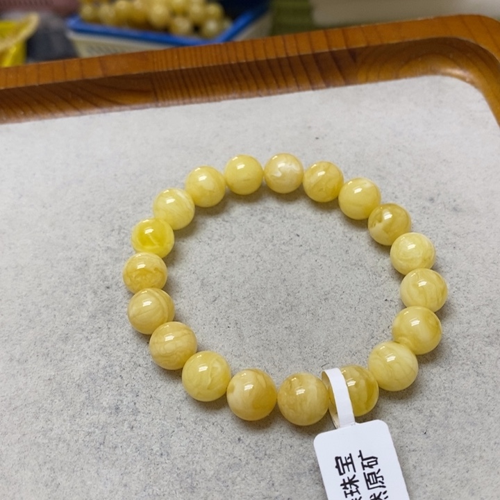 蜜蜡未镶嵌裸石手串
