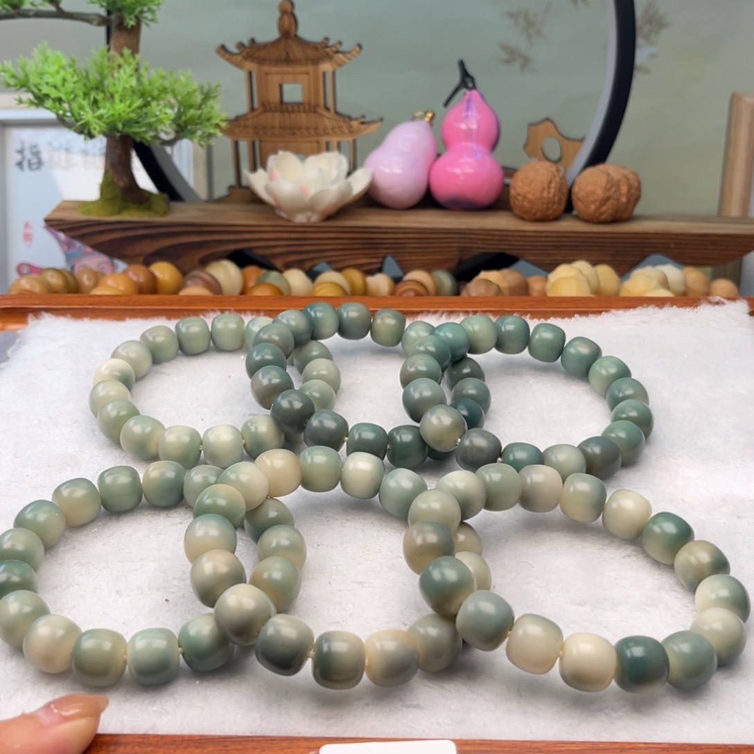 菩提根/象牙果手串瑕A209桶珠12mm一串随机