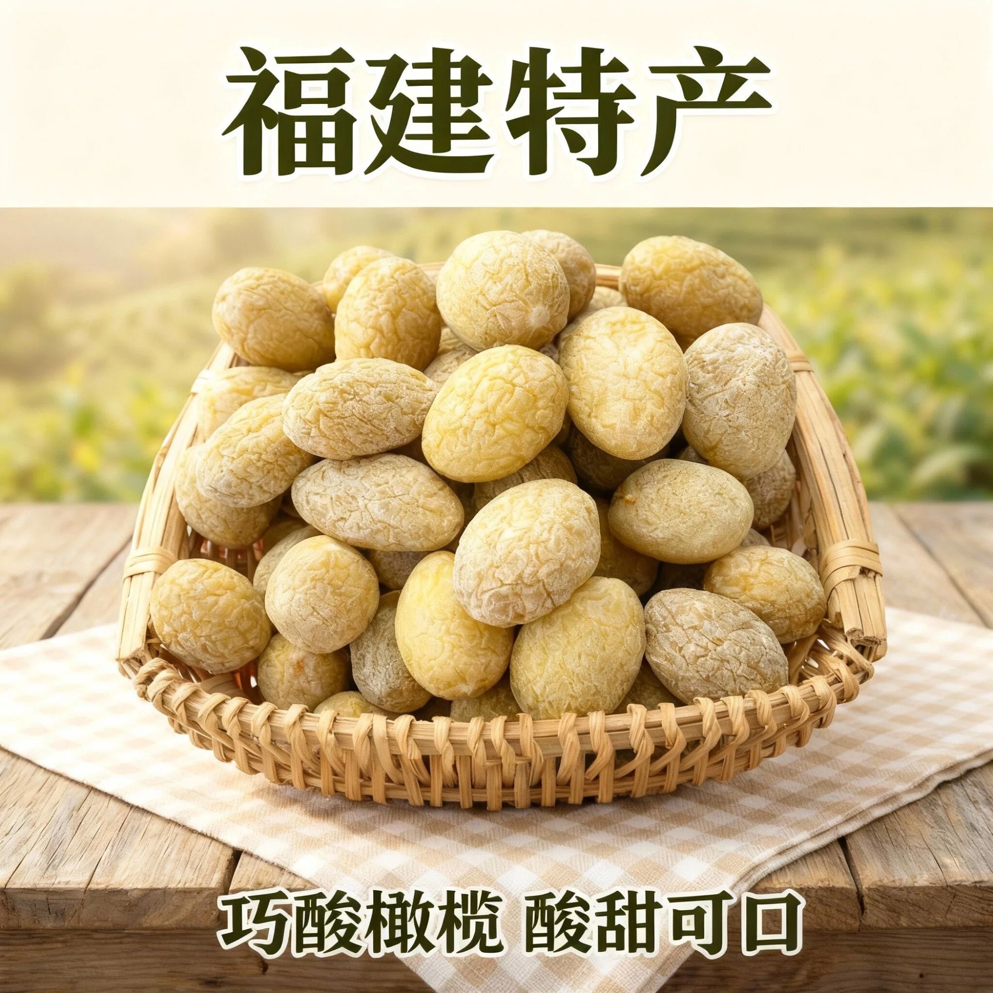 福州特产酸甜巧酸橄榄干蜜饯休闲零食惠园橄榄 福建巧酸橄榄