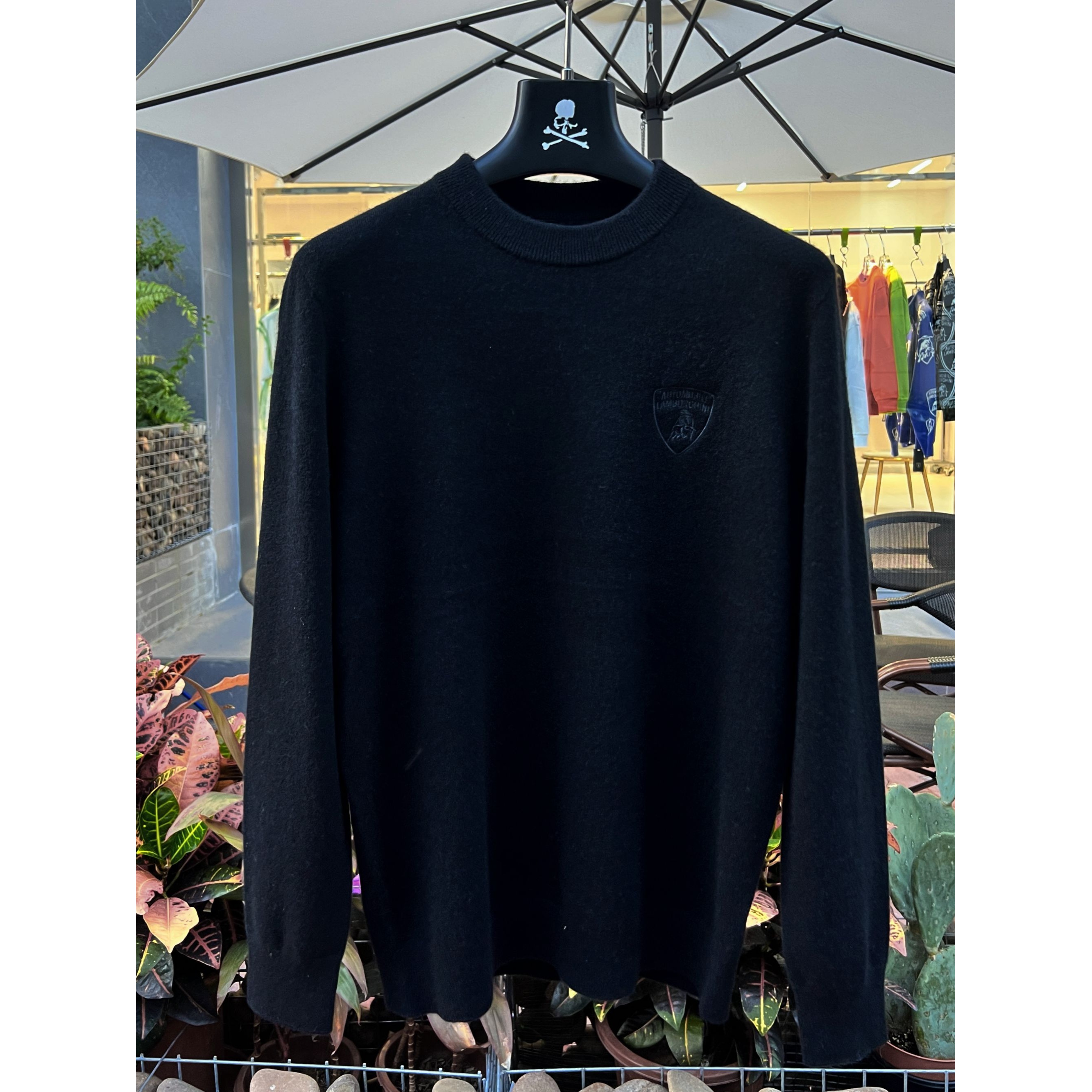 大牛兰博 2025秋冬款男女设计师圆领山羊绒套头毛衣针织衫9062050