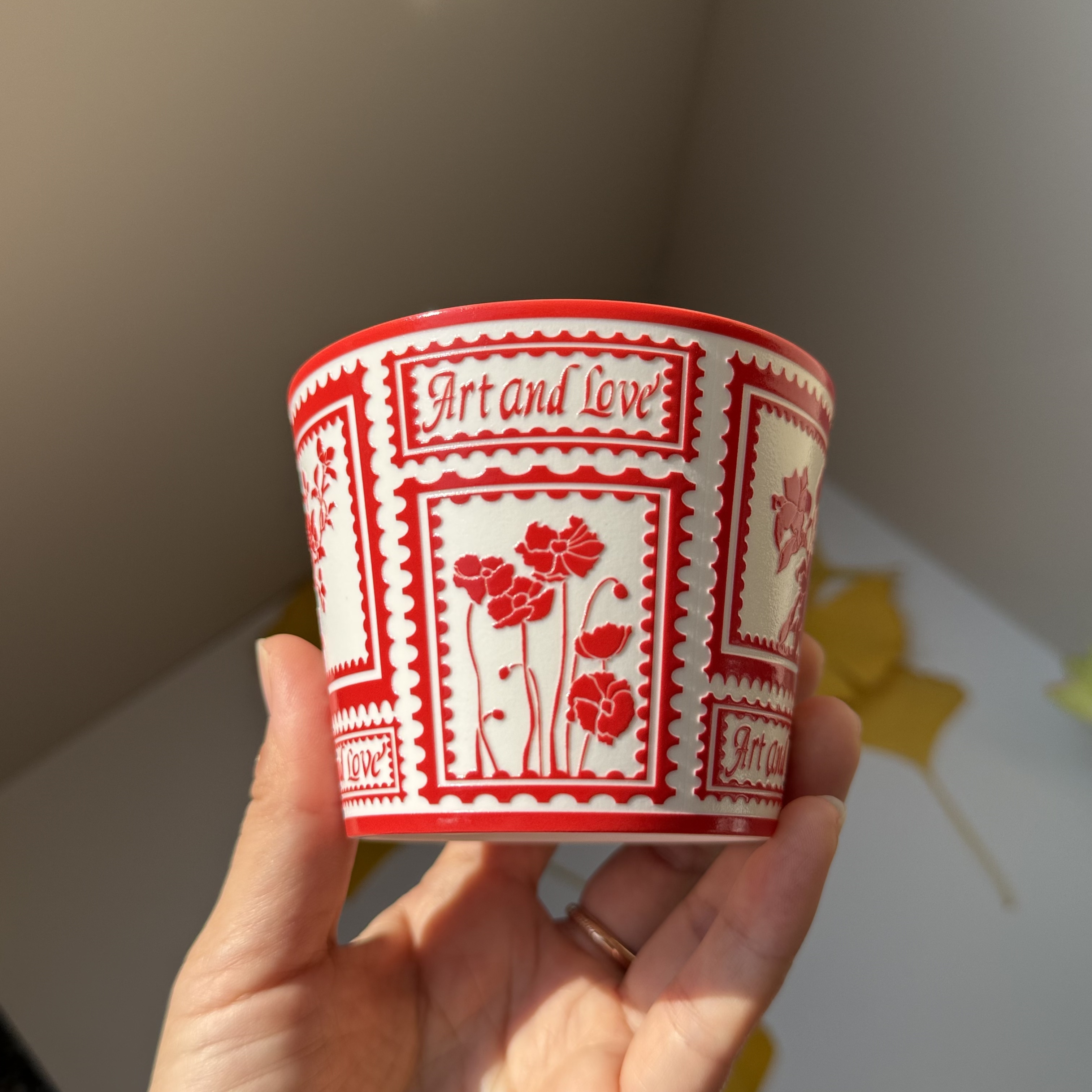 【预售】250ml景德镇手绘陶瓷咖啡杯高温釉下彩剪纸系列手握杯