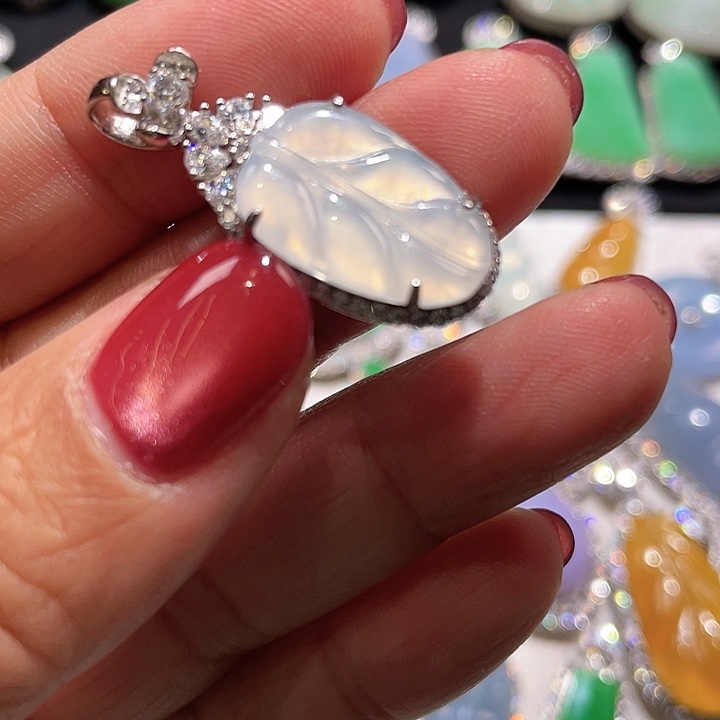 翡翠银S925镶嵌颈饰