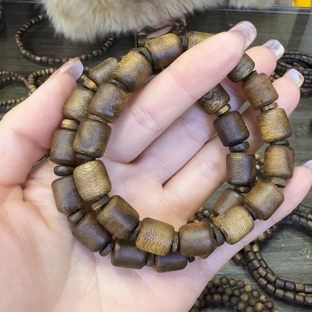 沉香手串白棋隔珠桶珠卡10多样性发一