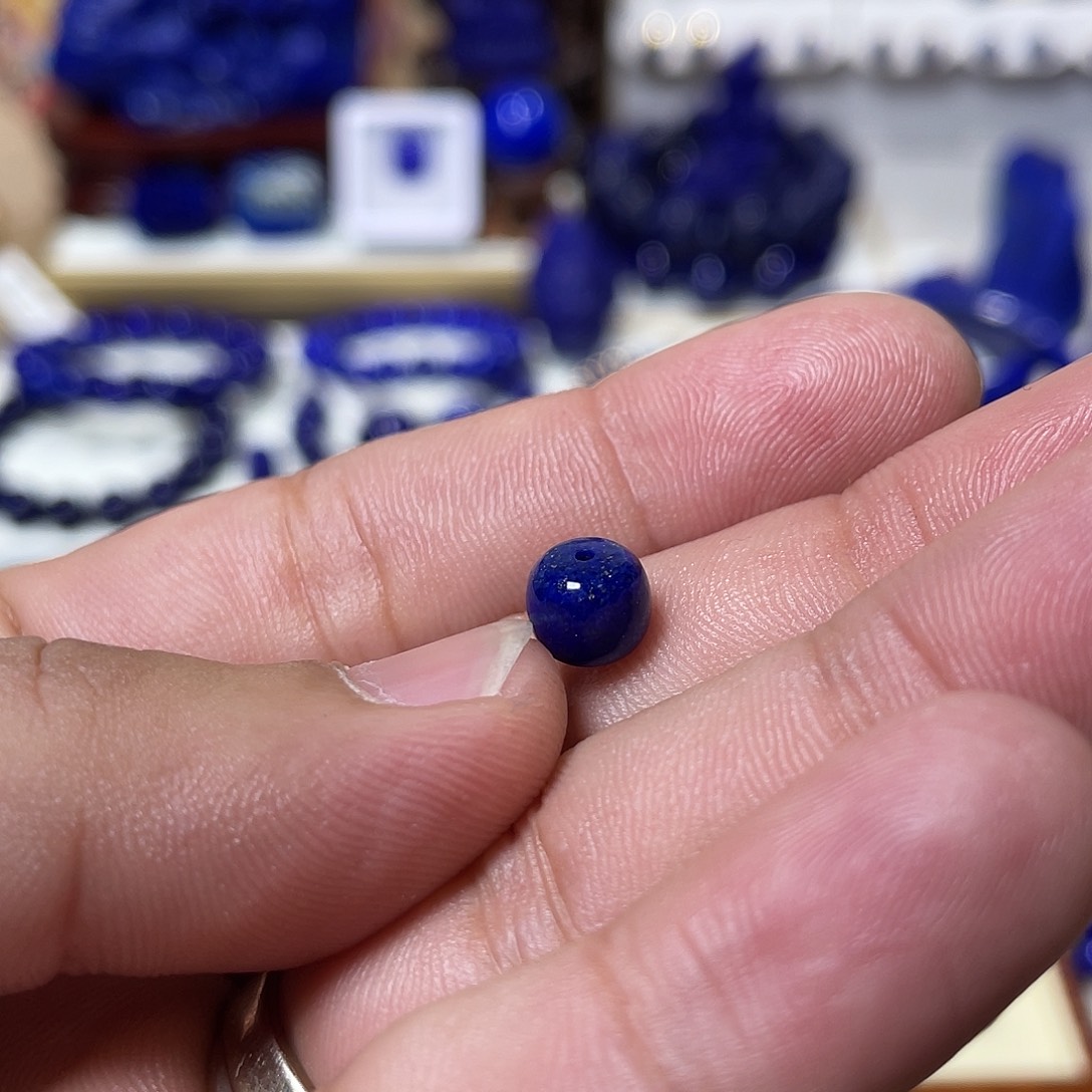 钝***力青金石未镶嵌7mm老型单珠