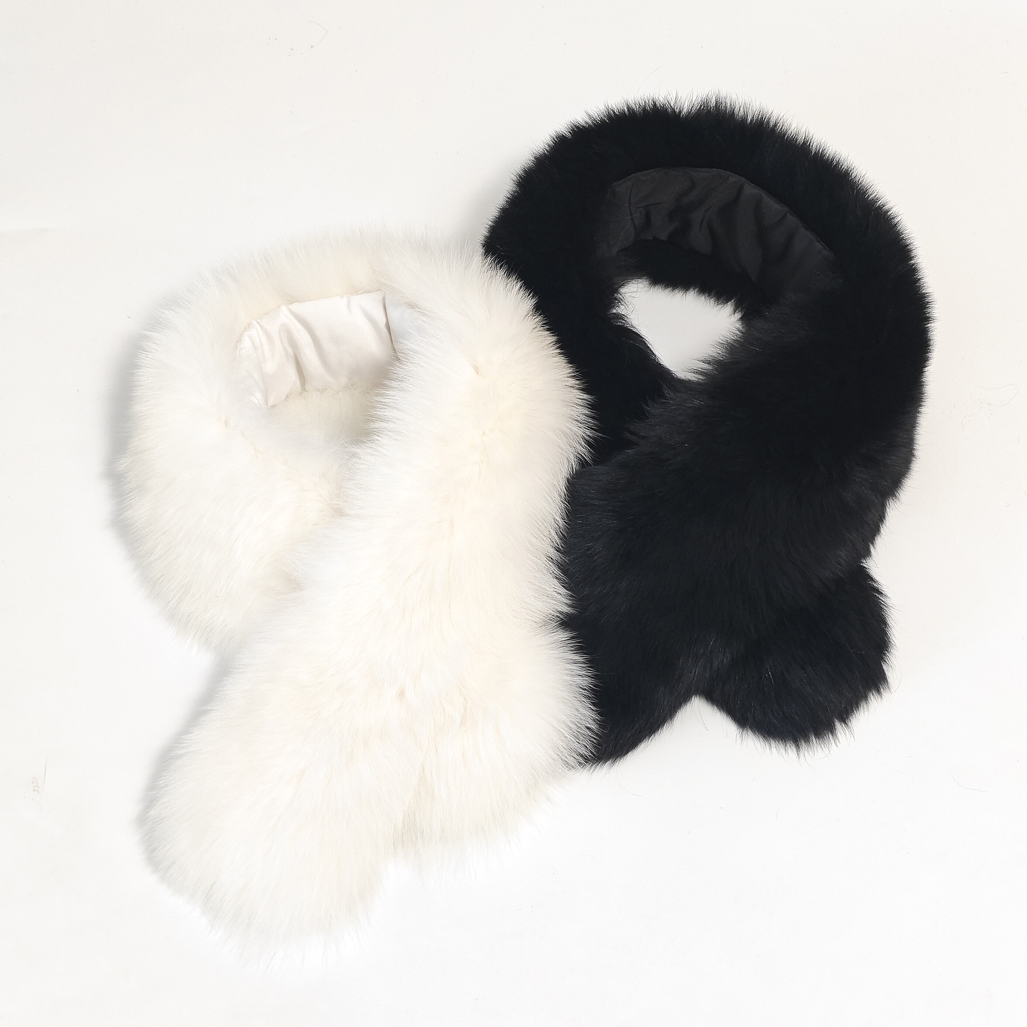 微胖女装【磁吸真毛围脖】80cm柔软真毛毛领围巾冬季围脖25026-2