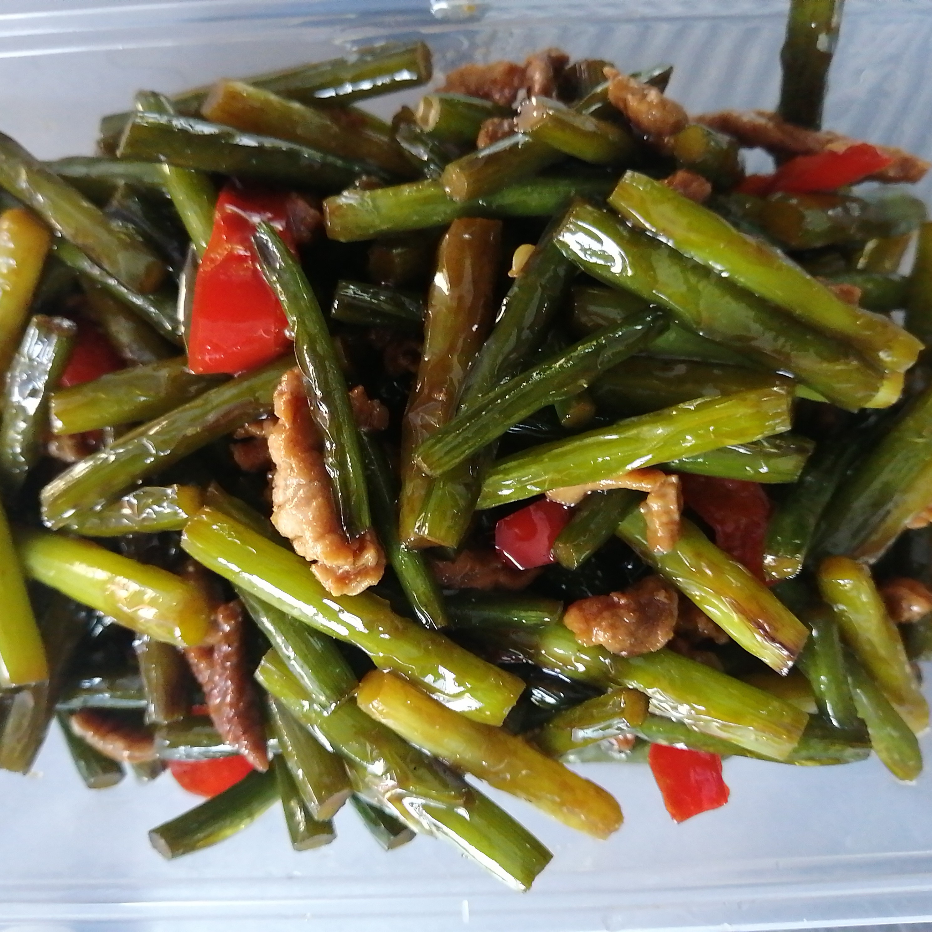 蒜苗炒肉丝 蒜苗肉丝