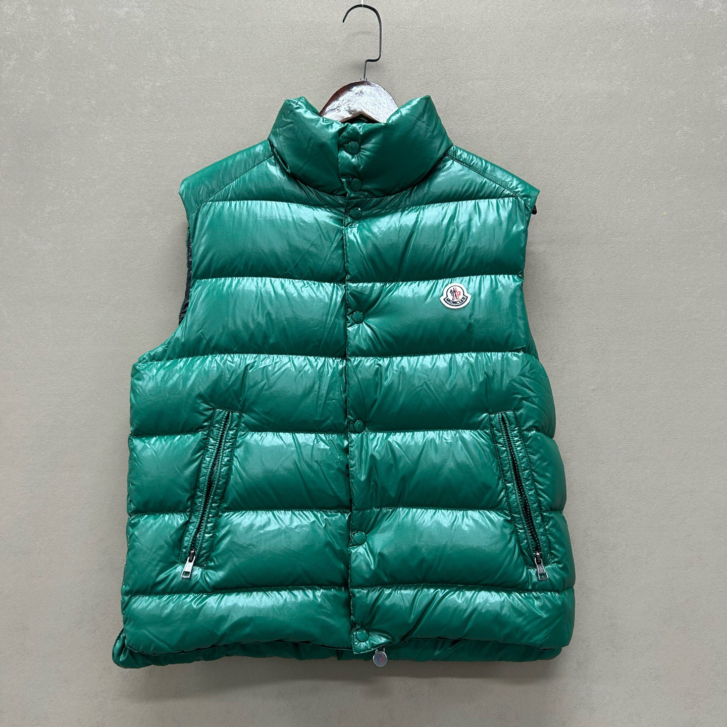 99新 MONCLER 绿色羽绒背心马甲 3码 ys000145