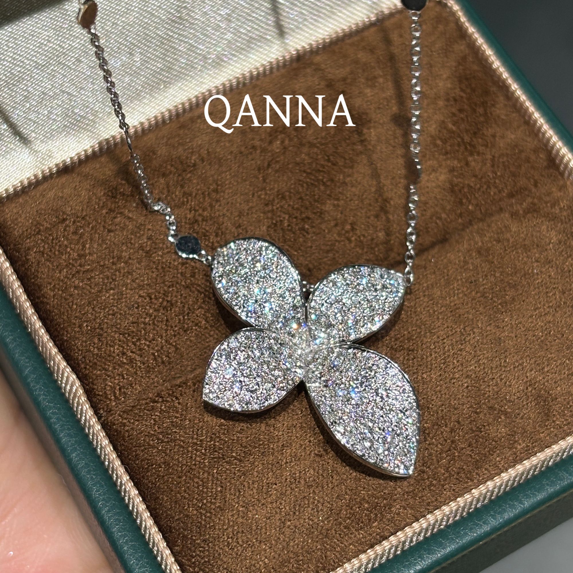 QANNA【大号米兰花园】【重设计款】名媛风富贵奢华花朵钻石项链AY
