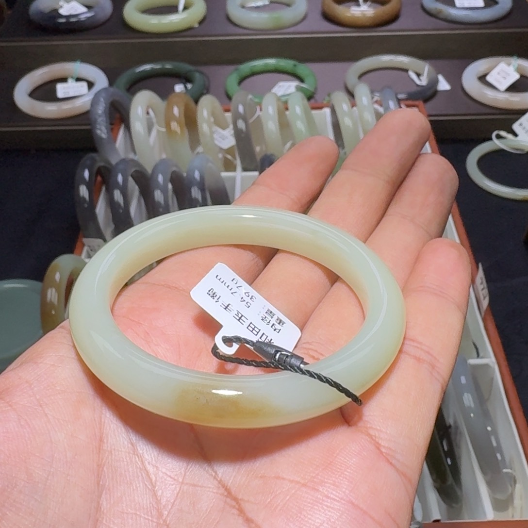 和田玉手镯未镶嵌淼*$54.7mm