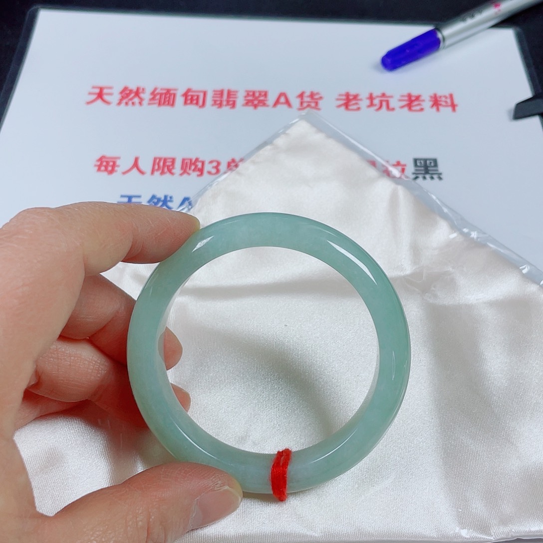 翡翠未镶嵌手镯天然翡翠手镯54.7