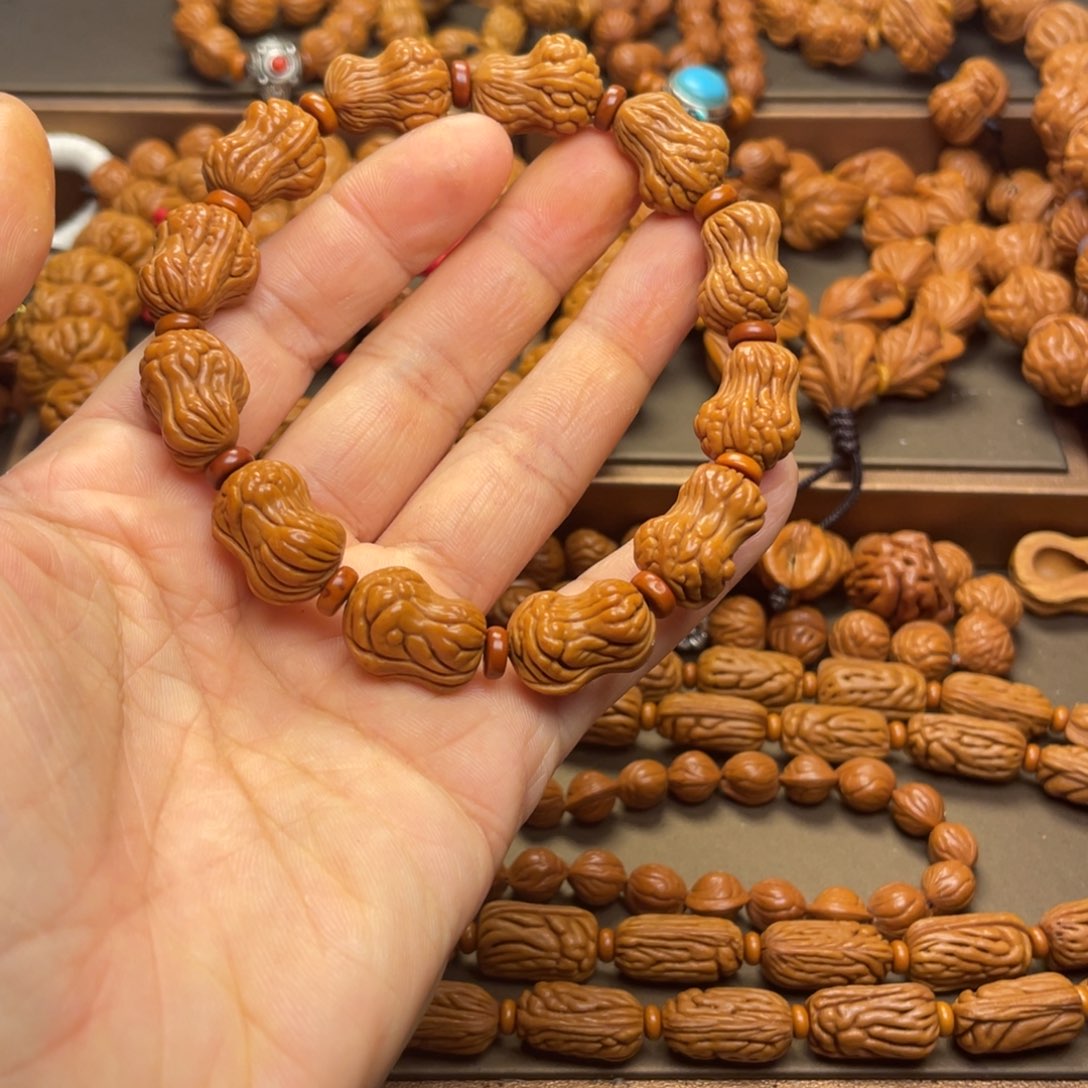 小***帽桃核手串龙纹桃核3