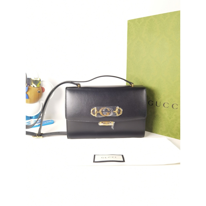 99新 GUCCI/古驰 99新Gucc黑金斜挎izumi23cm|S47572902