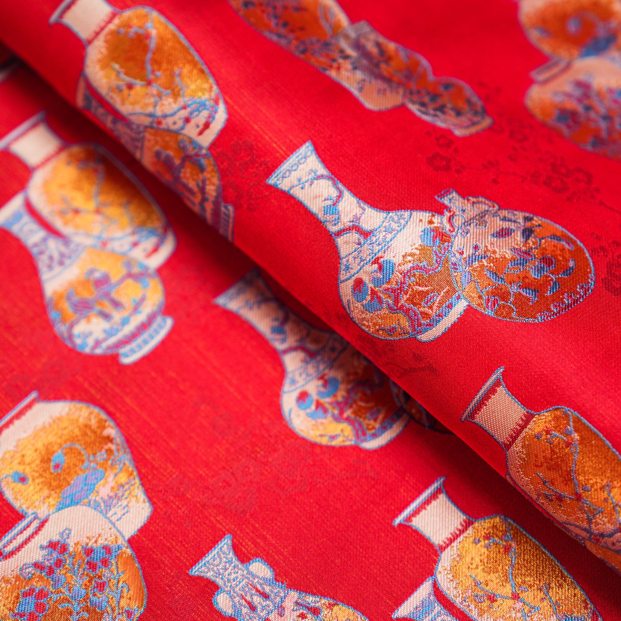 【白玉无瑕】宋锦 桑蚕丝面料 140幅宽 国风古韵【一经开裁概不退换】