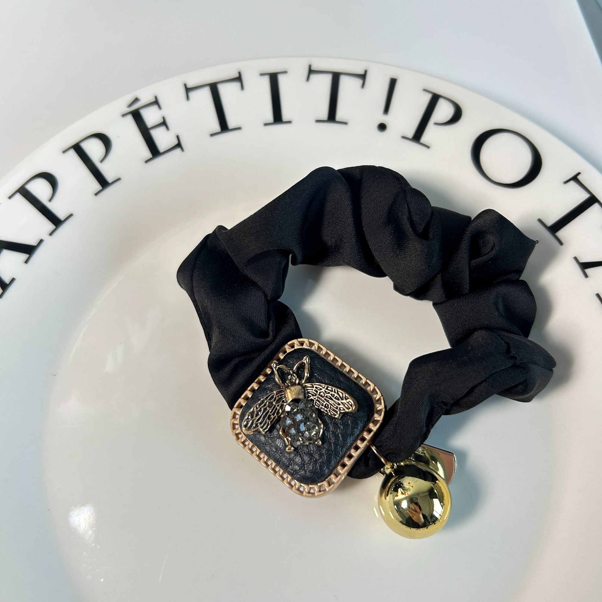 韩国博主同款轻奢气质奢华小蜜蜂发绳发圈