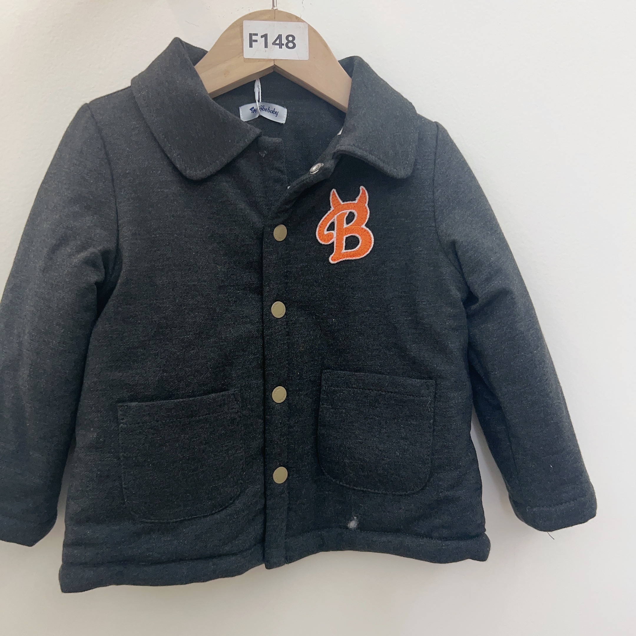 男宝薄棉帅气外套时尚上衣黑色儿童宝宝棉服加厚童装棉衣冬季秋冬